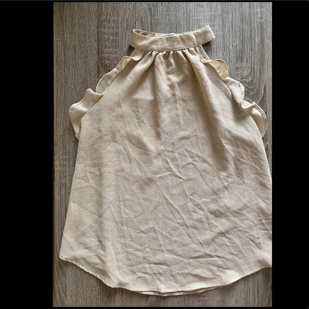 High Neck Ruffle Tank - Picture 2 of 4